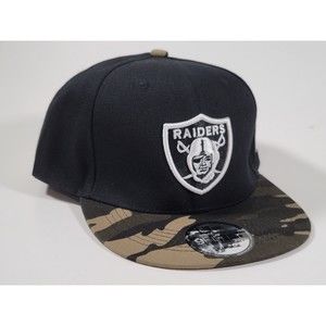 Las Vegas Raiders New Era Adjustable Snapback Hat Camo Brim NFL Football Cap